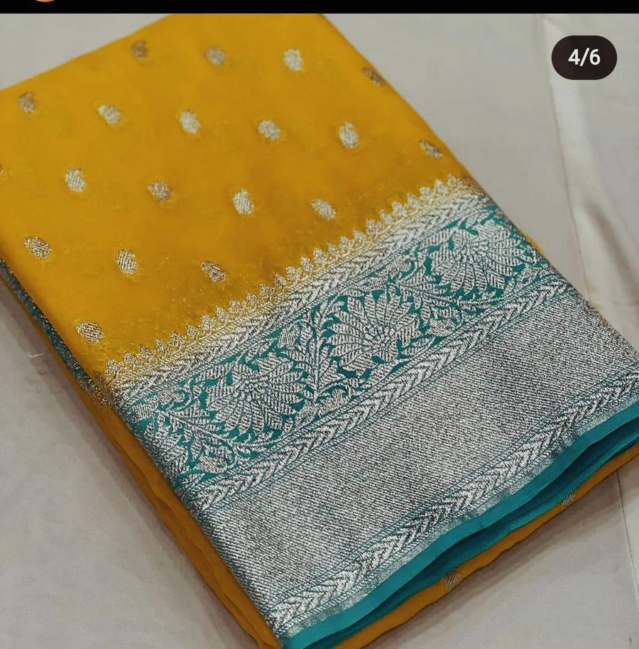 Banarasi Dyeable Pauri katan Georgette silk saree