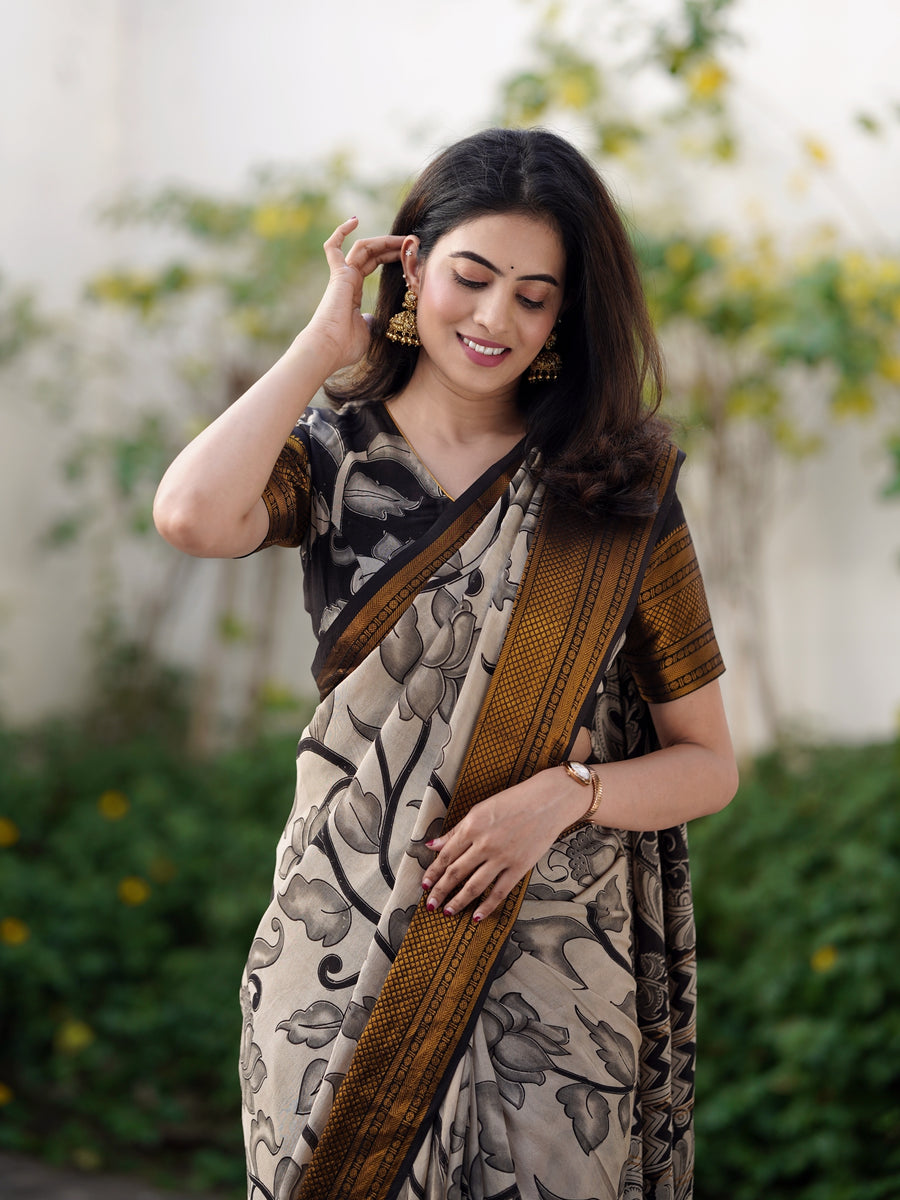 Pure Chennuri Silk with Kanchi Border - Anvitha Collections