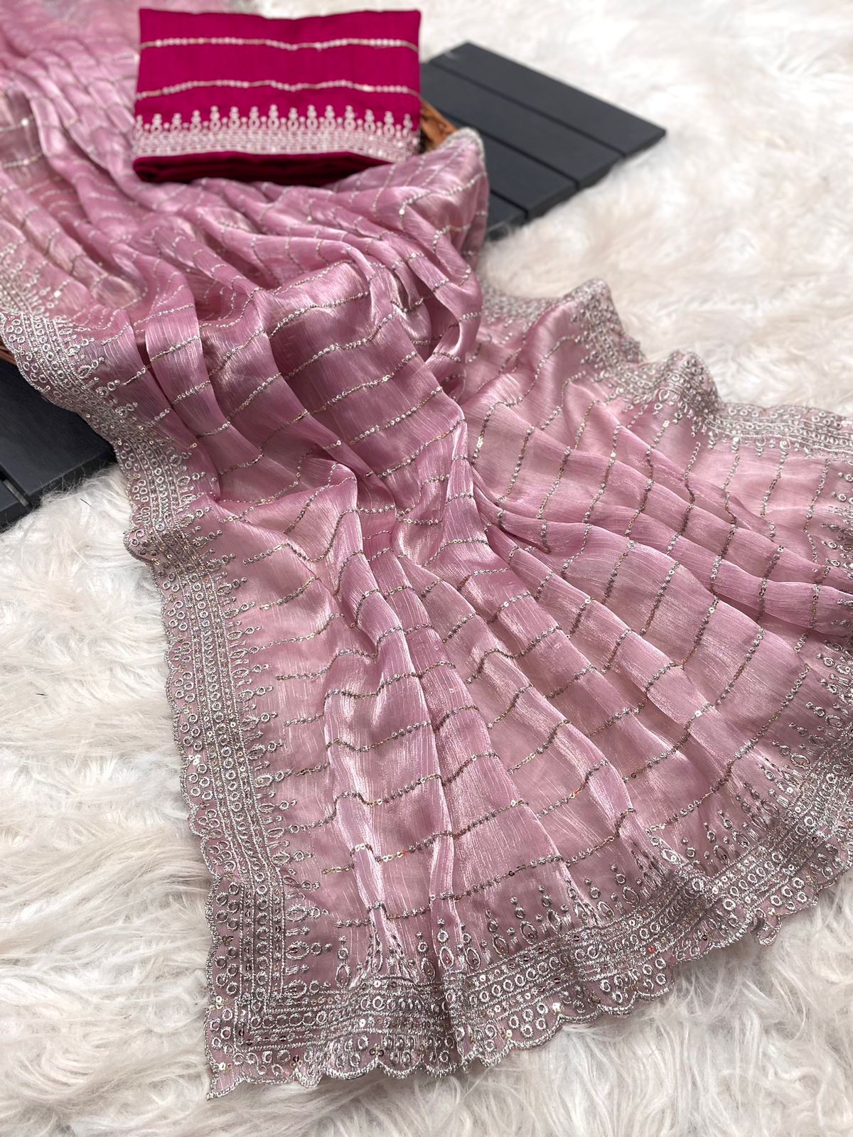 Jimmy Choo Fabric Sarees - Anvitha Collections