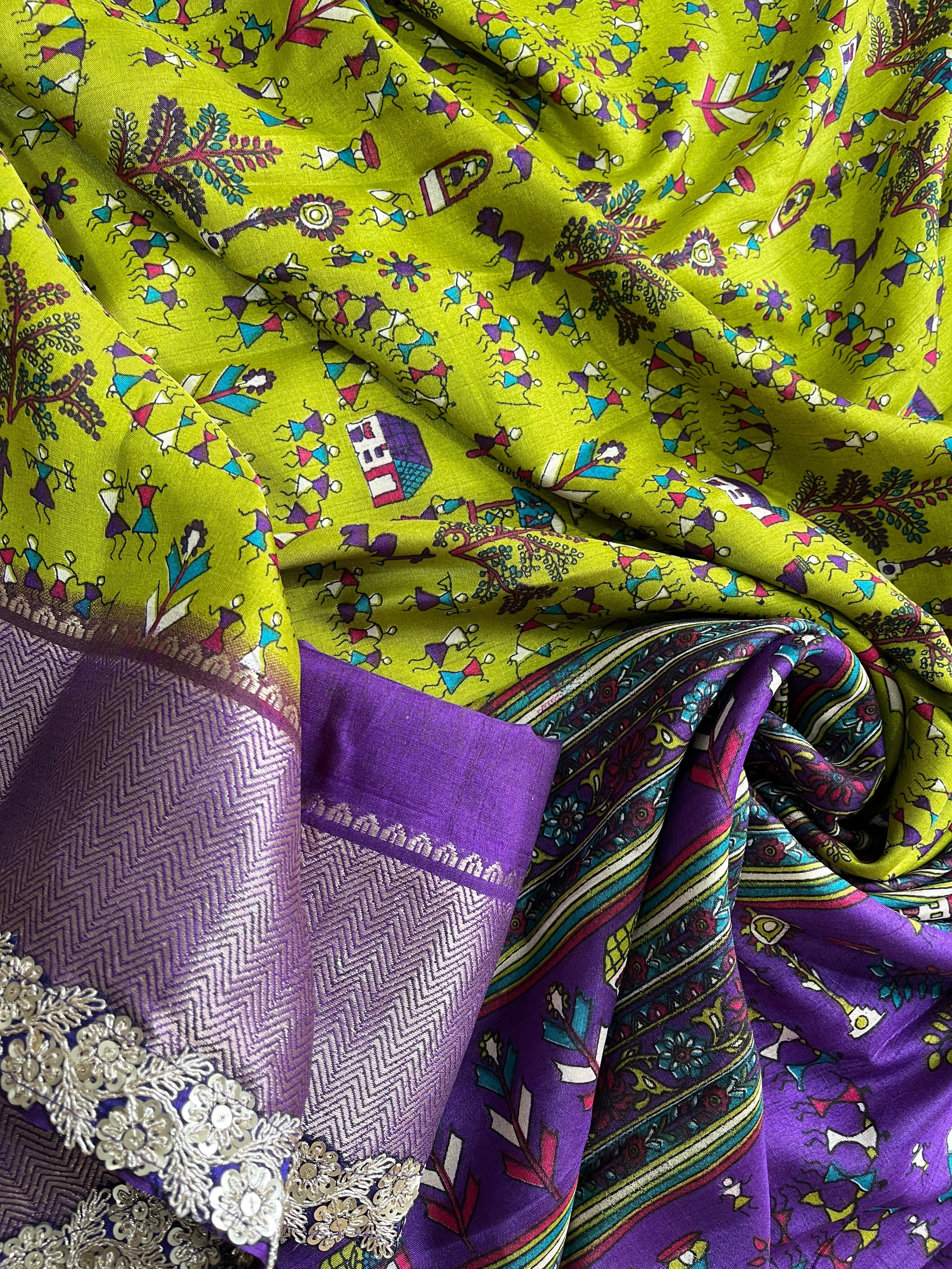 Warli print Saree - Anvitha Collections