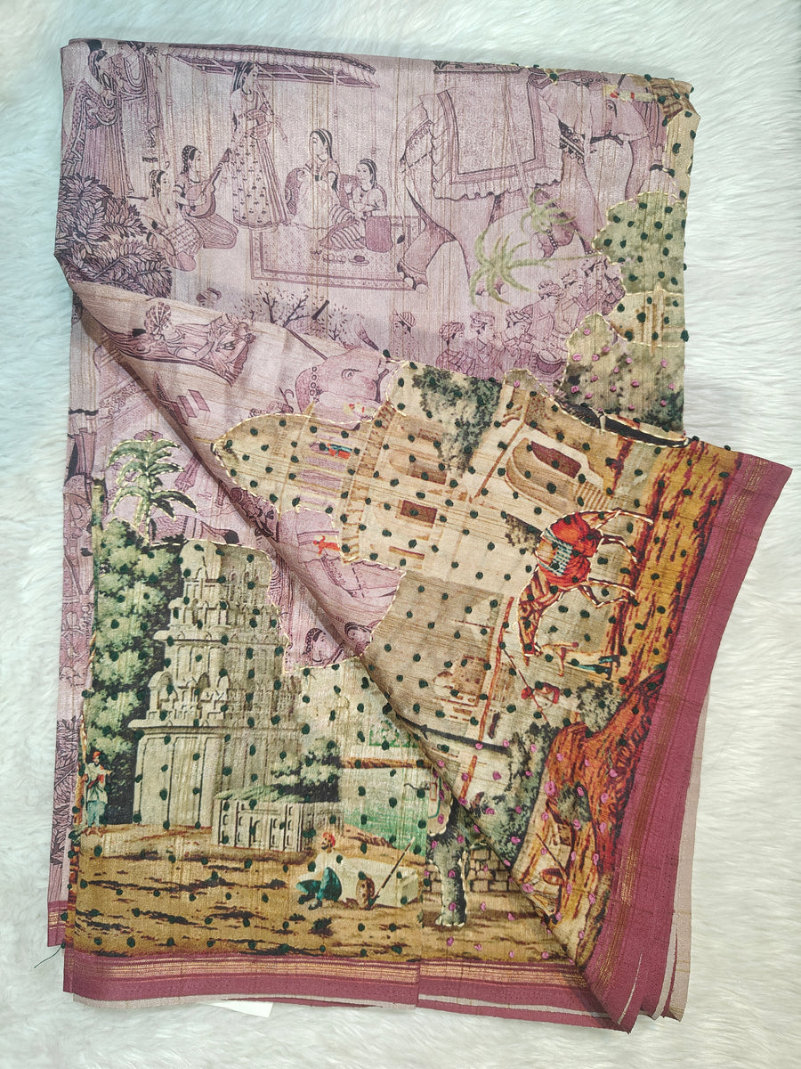 Beautiful Katha Work Sarees