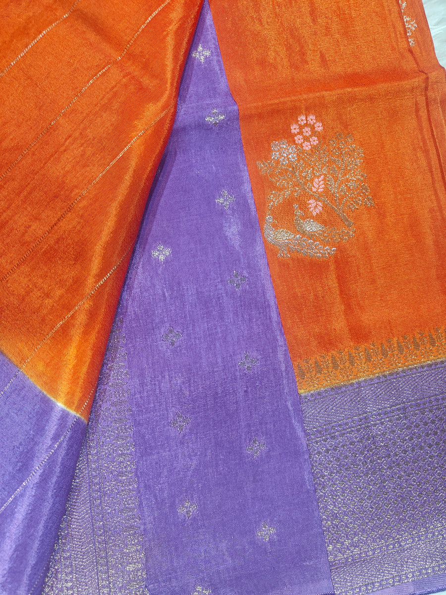 Pure Russian Silk With Contrast Blouse