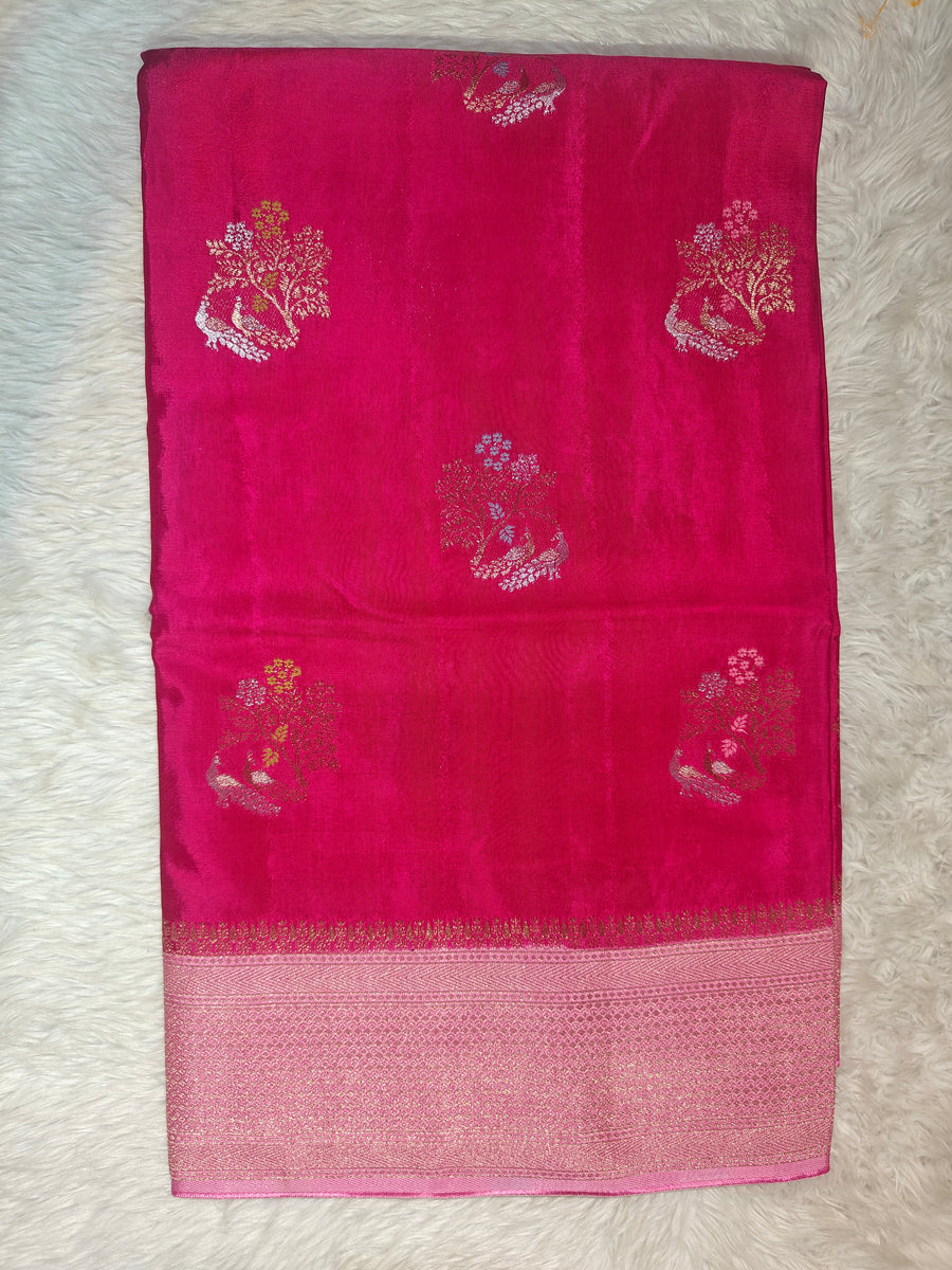 Pure Russian Silk With Contrast Blouse