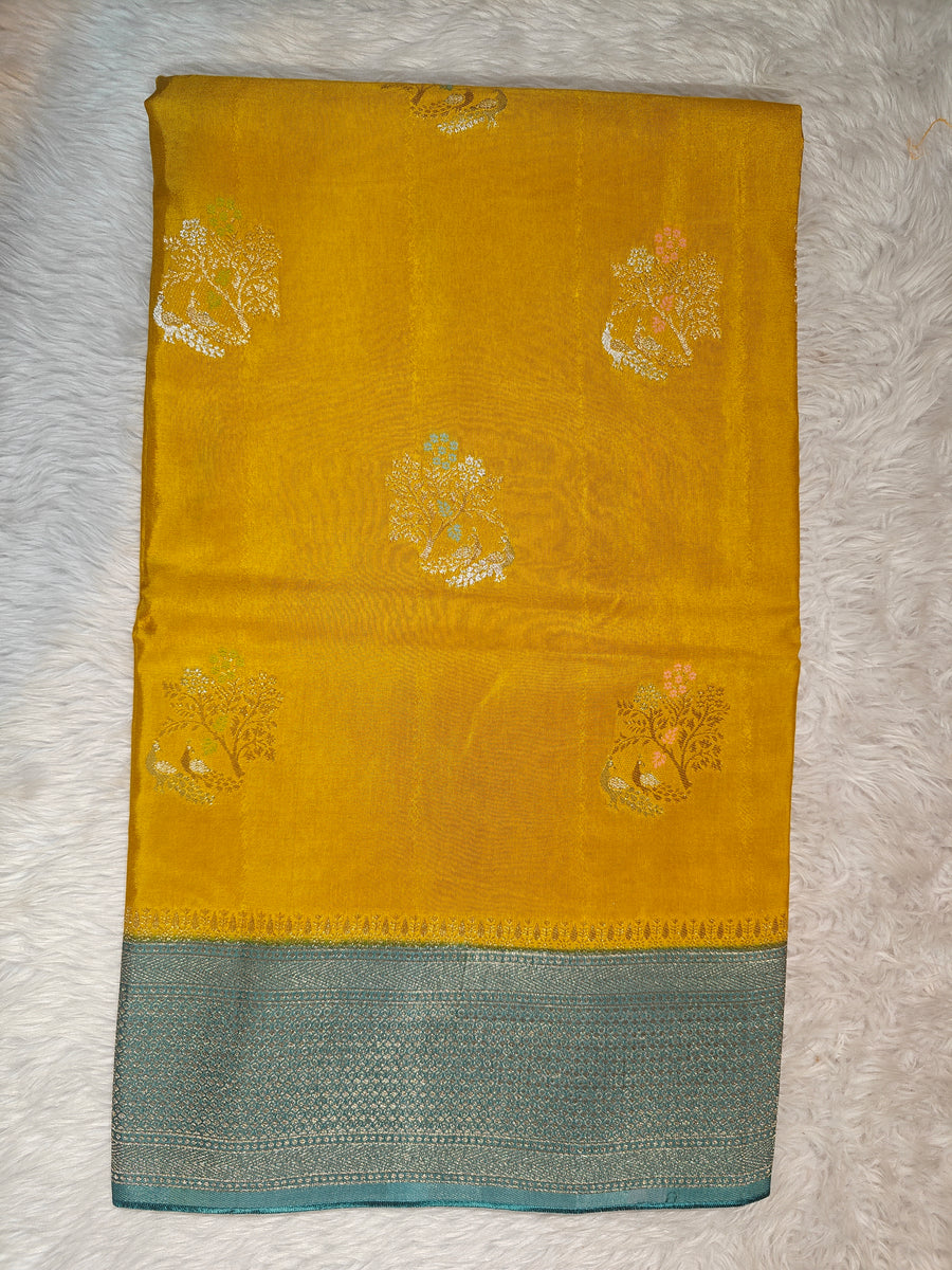 Pure Russian Silk With Contrast Blouse