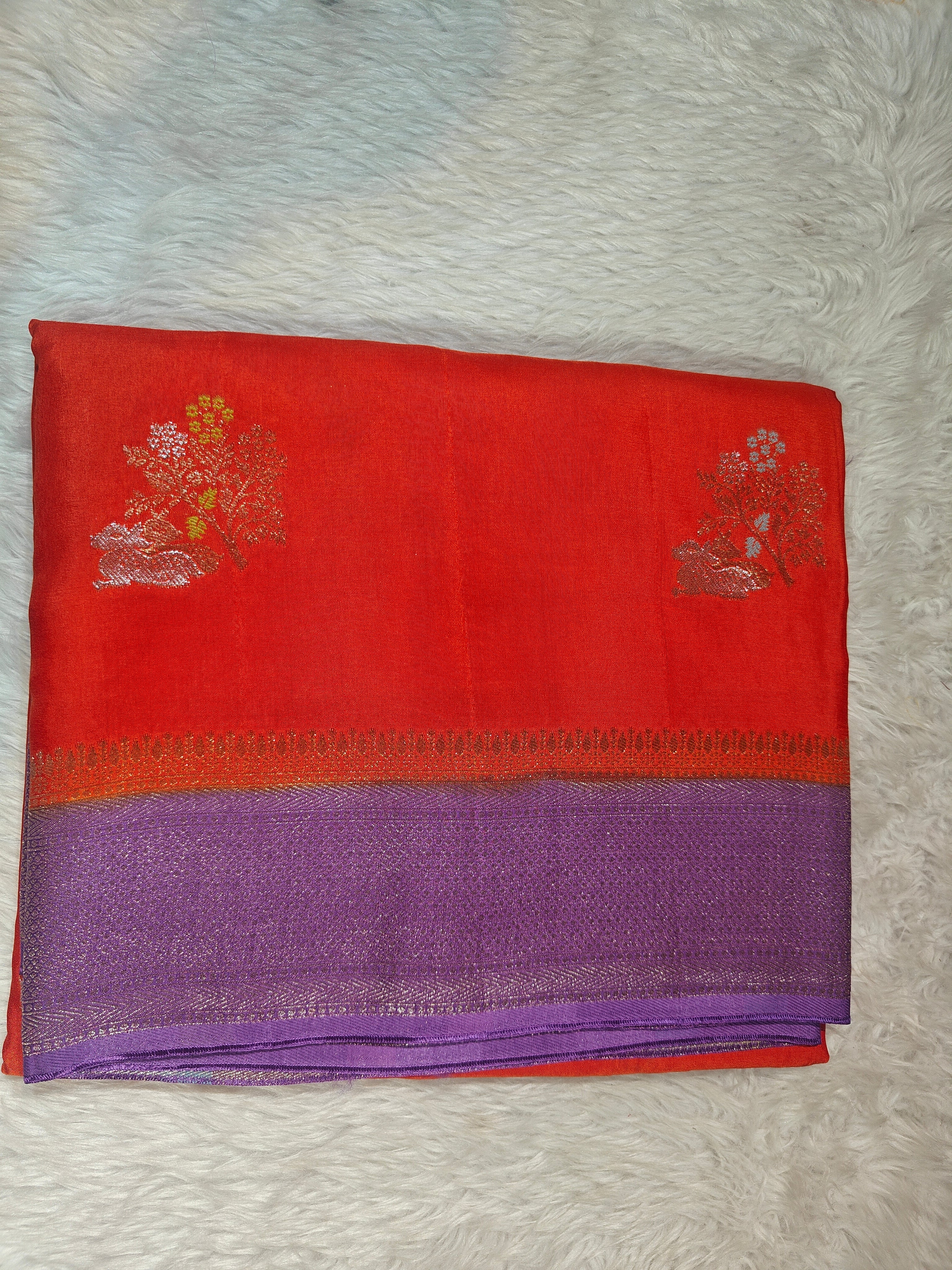 Pure Russian Silk With Contrast Blouse