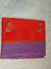 Pure Russian Silk With Contrast Blouse