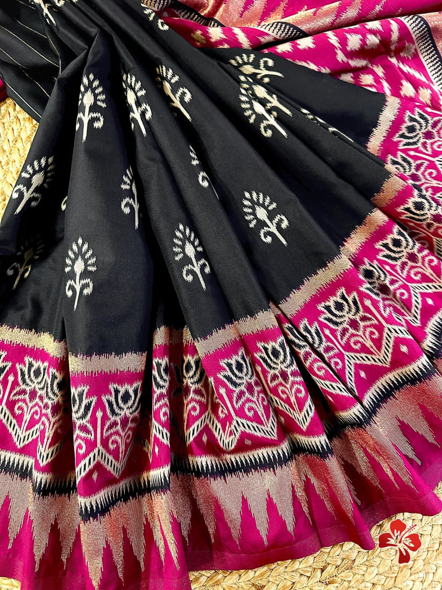 Ikkat Inspired Soft Silk Sarees