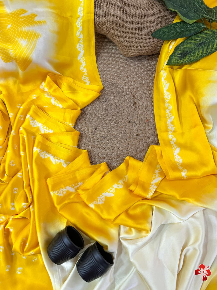 Viscose satin silk saree