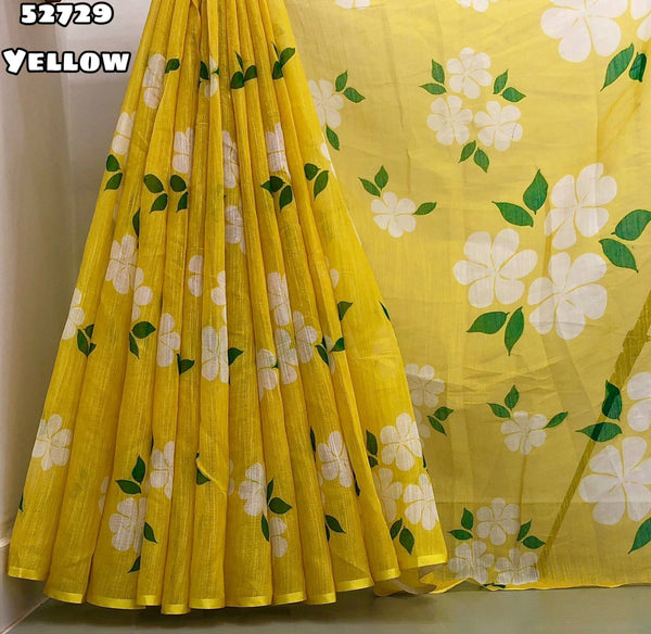 Soft Linen digital print saree