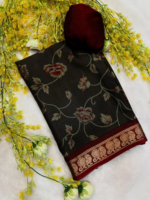 Soft dola silk saree