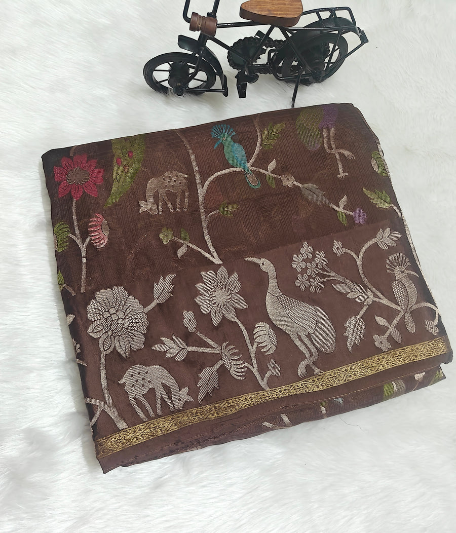 Pure khadi Georgette Sarees