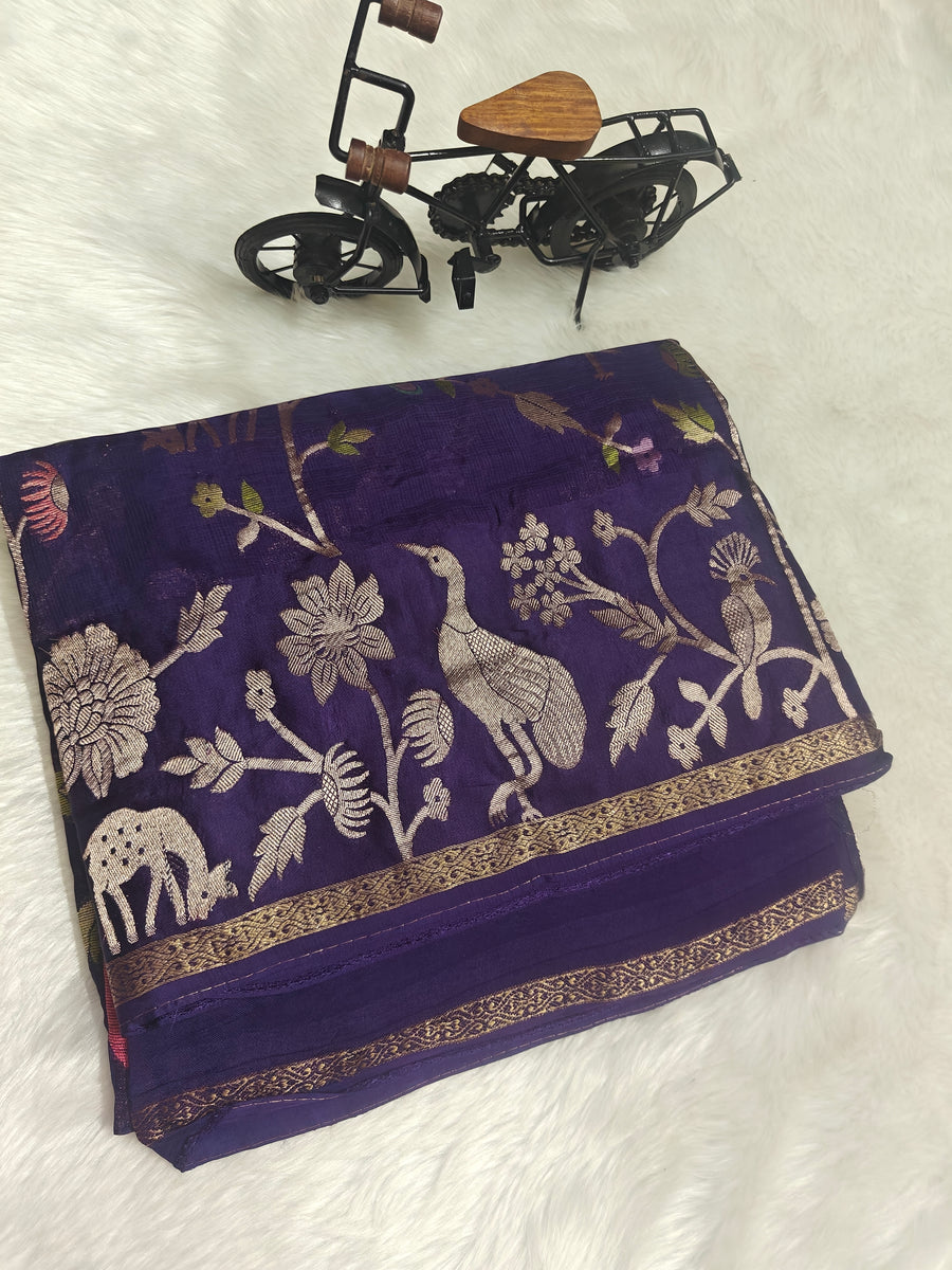 Pure khadi Georgette Sarees