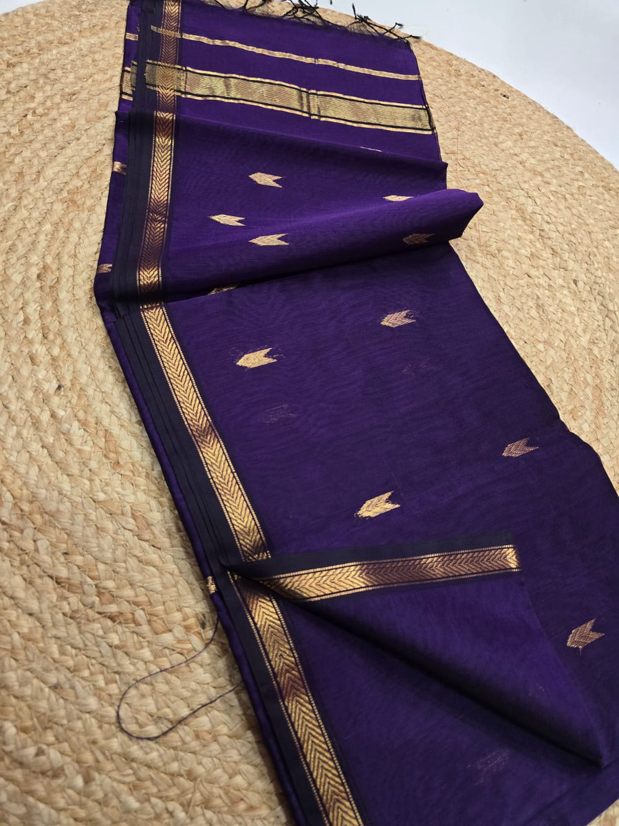 Pure Maheswari handloom Small border butti sarees