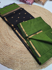 Pure Maheswari handloom Small border butti sarees