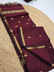 Pure Maheswari handloom Small border butti sarees
