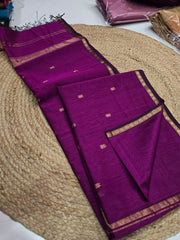 Pure Maheswari handloom Small border butti sarees
