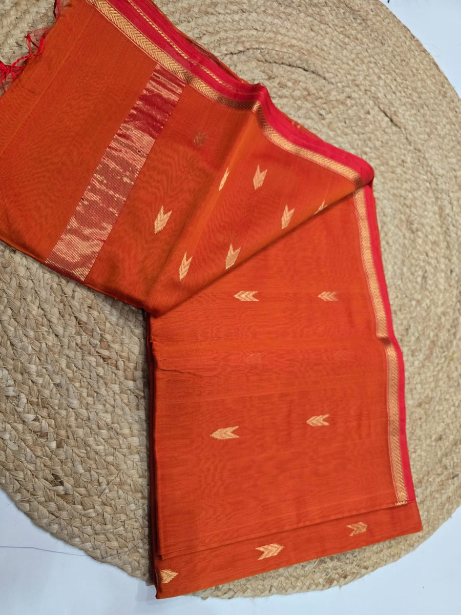 Pure Maheswari handloom Small border butti sarees
