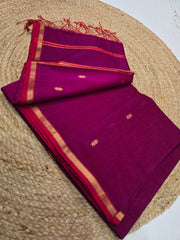 Pure Maheswari handloom Small border butti sarees