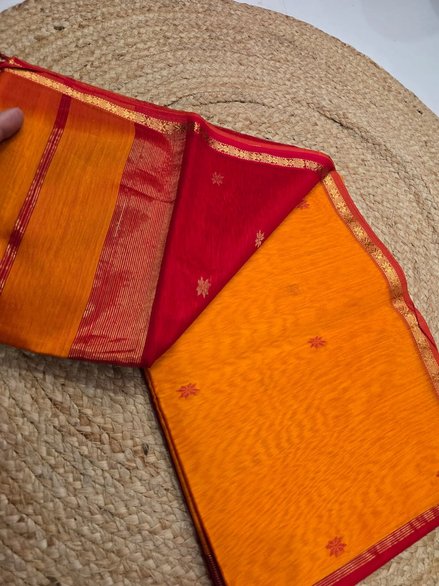 Pure Maheswari handloom Small border butti sarees