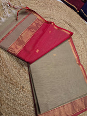 Pure Maheswari handloom Small border butti sarees