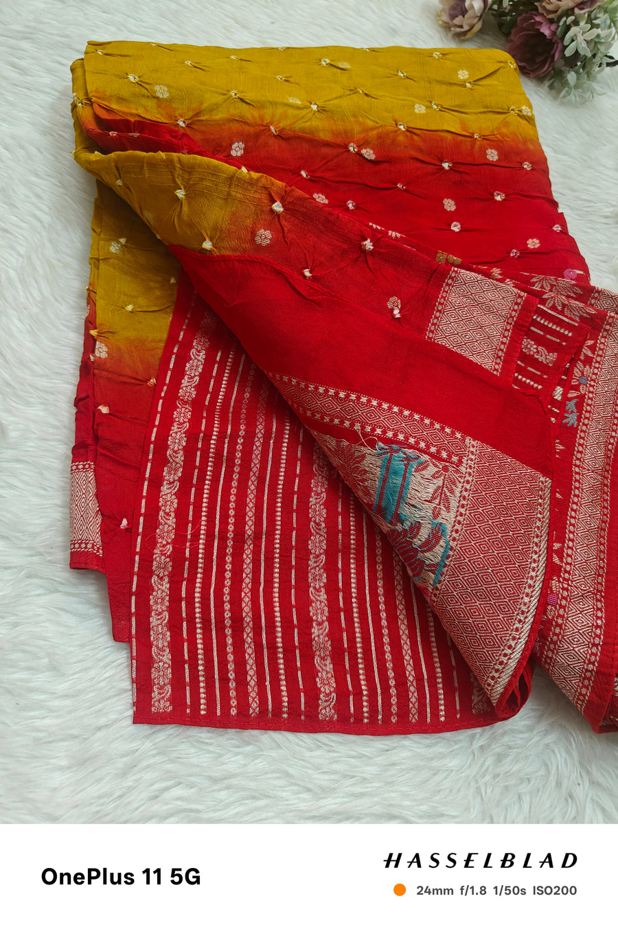 pure Bandhini silk saree