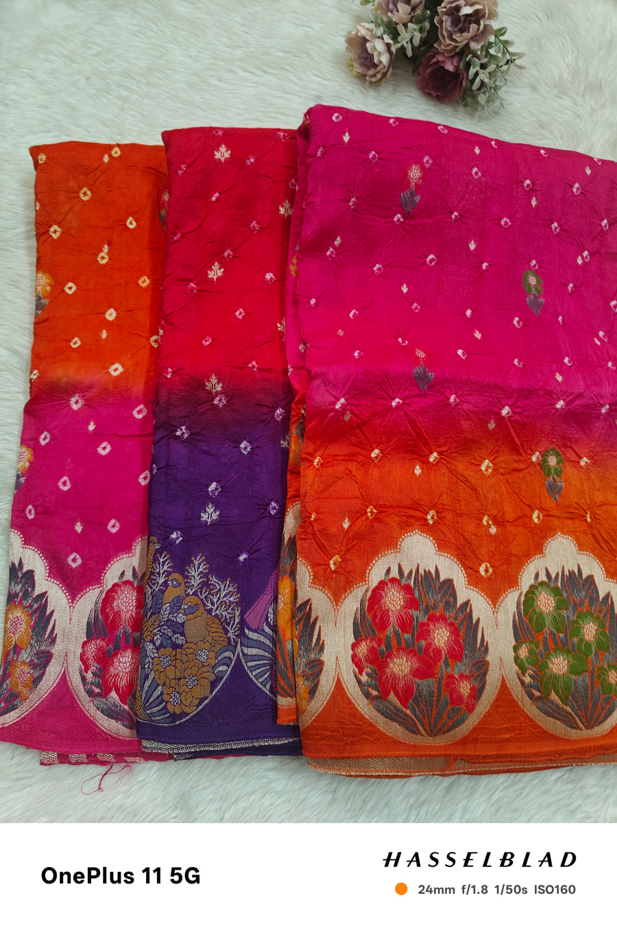 pure Bandhini silk saree