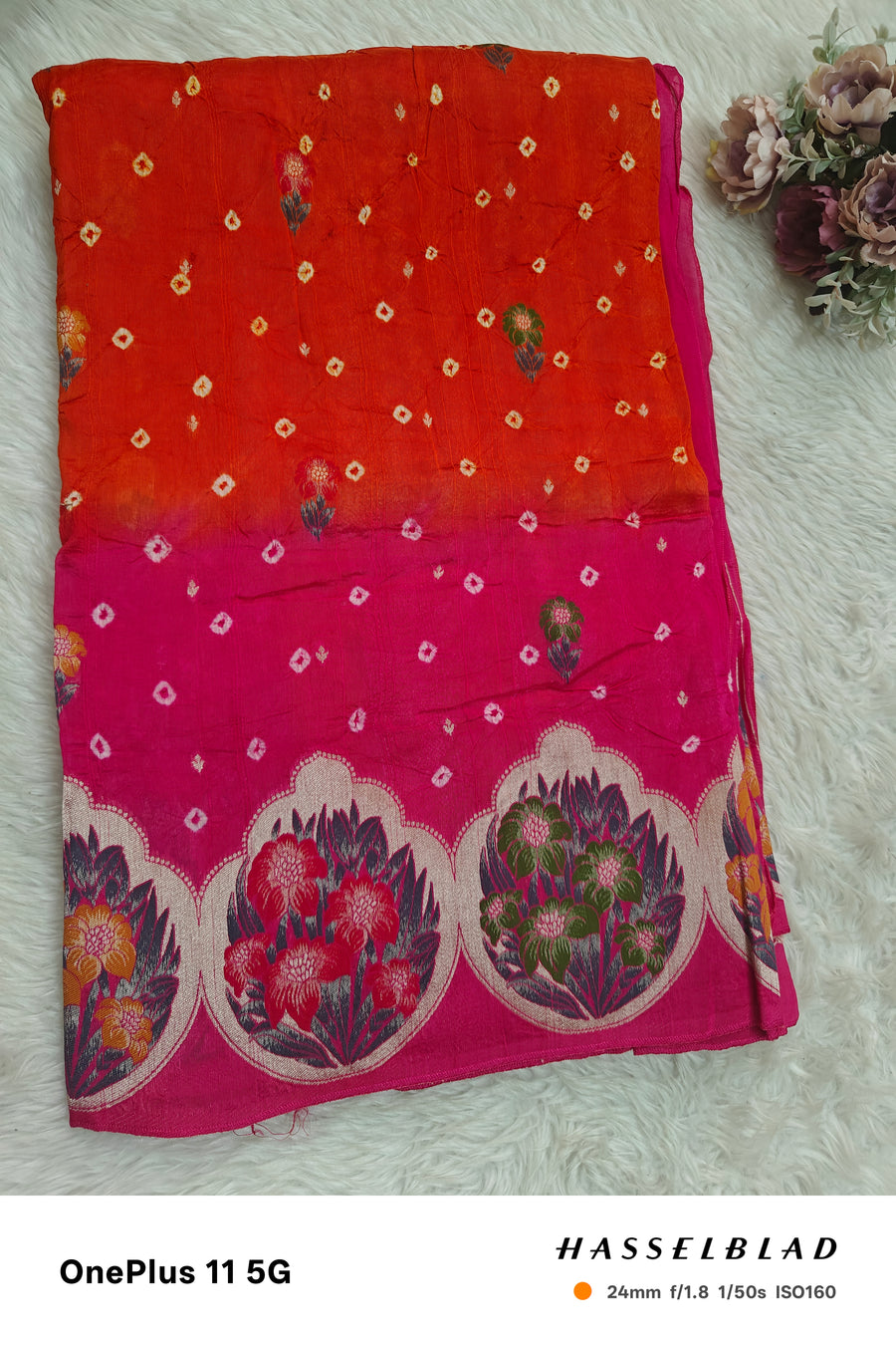 pure Bandhini silk saree