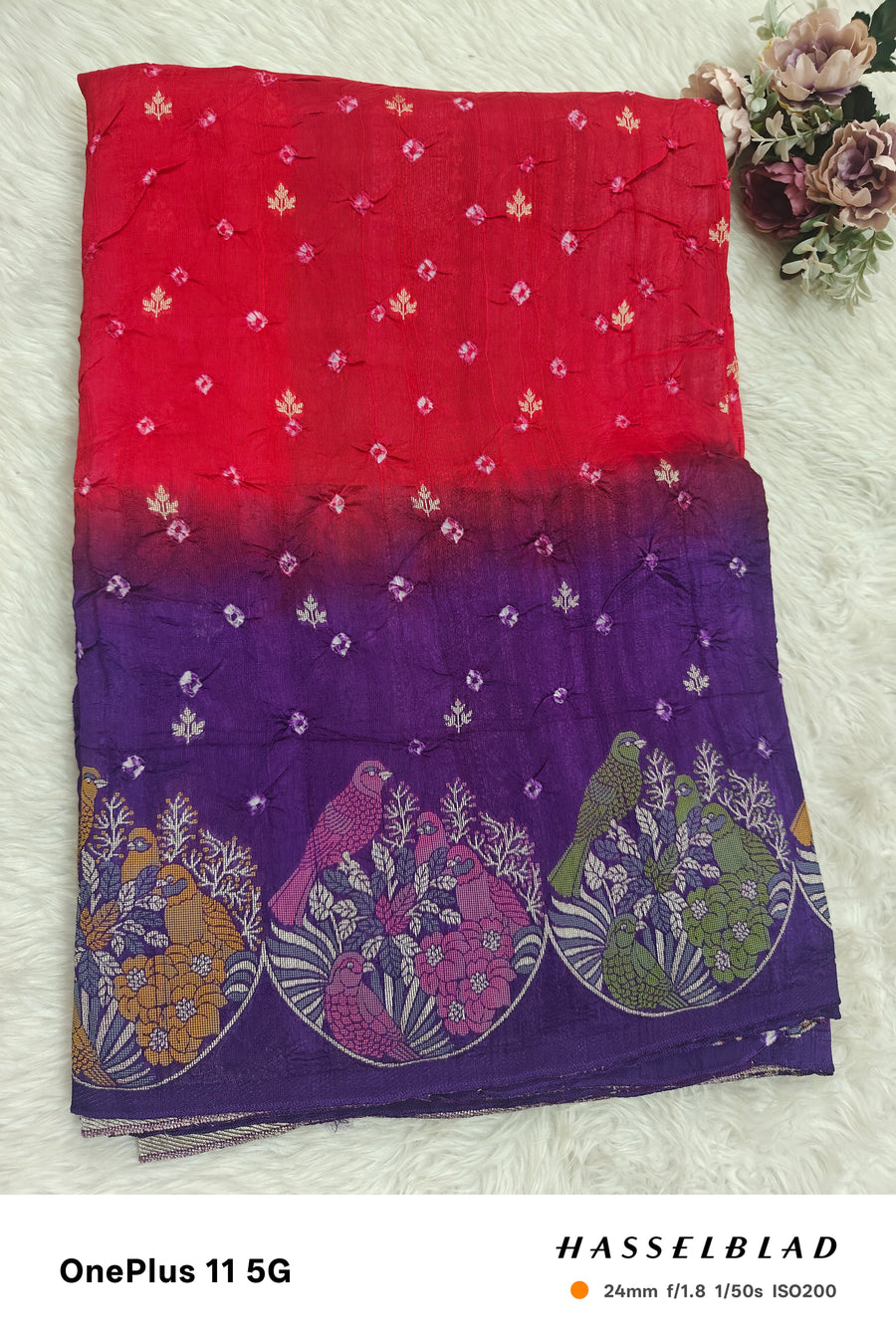 pure Bandhini silk saree
