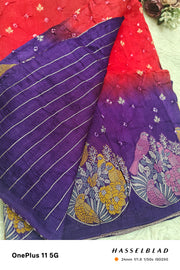 pure Bandhini silk saree