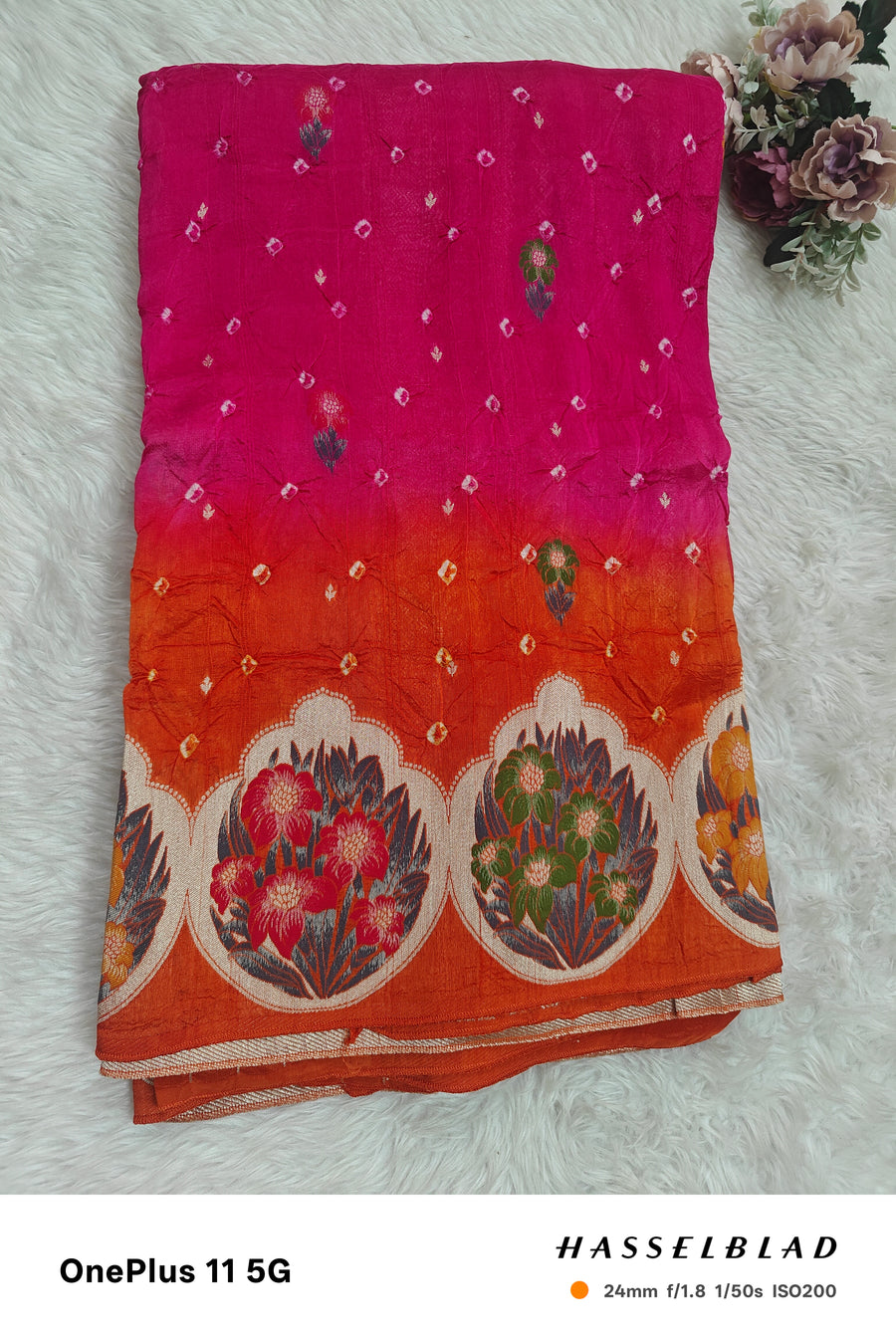pure Bandhini silk saree