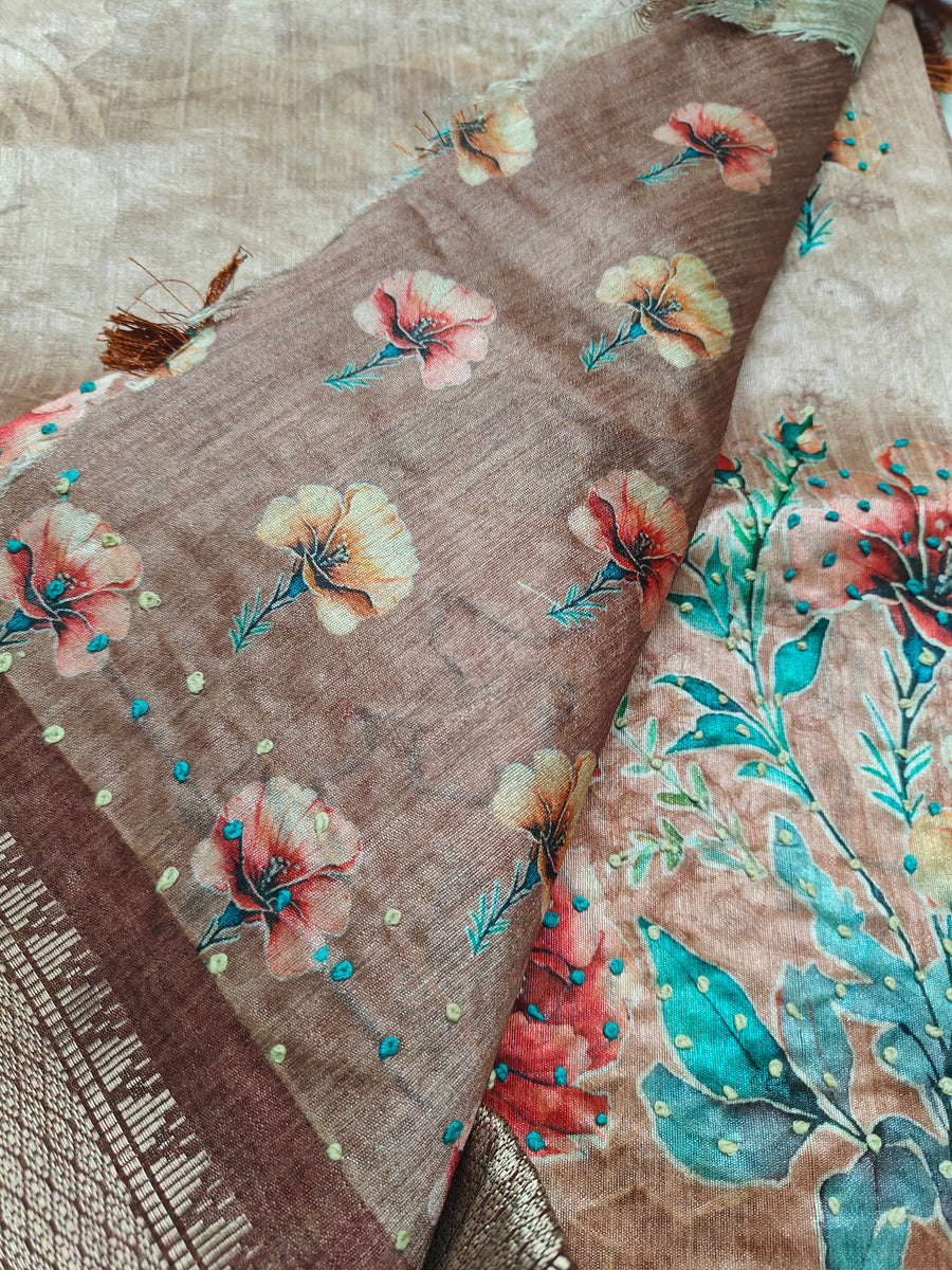 Katha work Sarees
