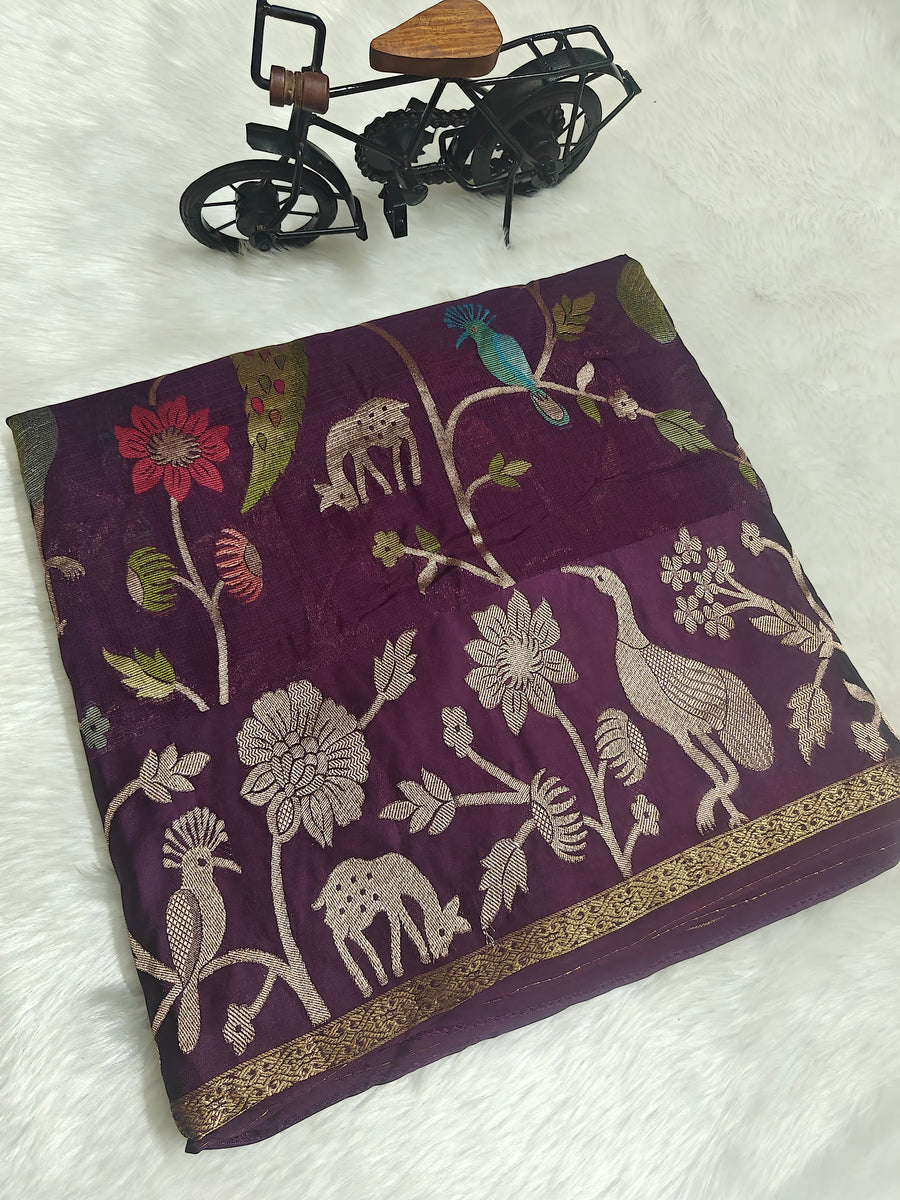 Pure khadi Georgette Sarees