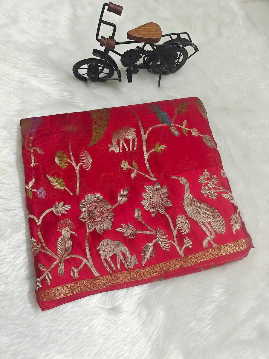 Pure khadi Georgette Sarees