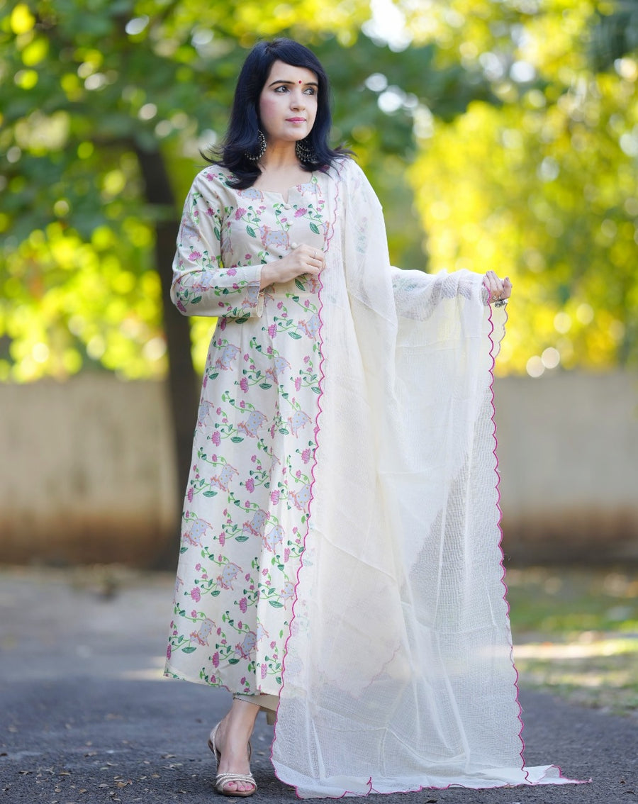 PICHWAI PRINT ANARKALI SET - Anvitha Collections