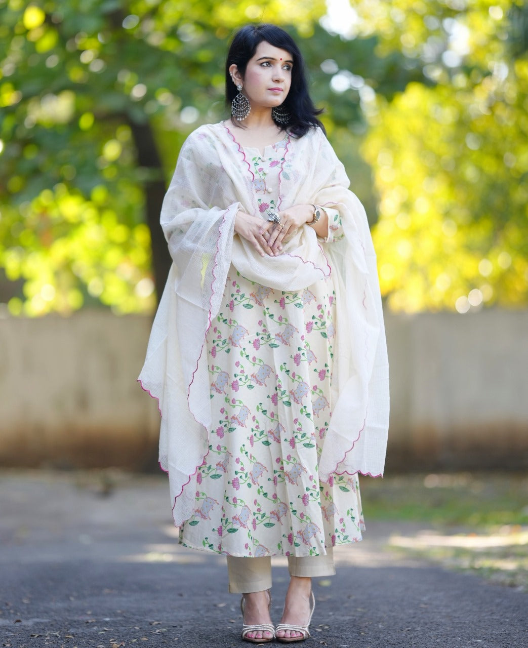 PICHWAI PRINT ANARKALI SET - Anvitha Collections