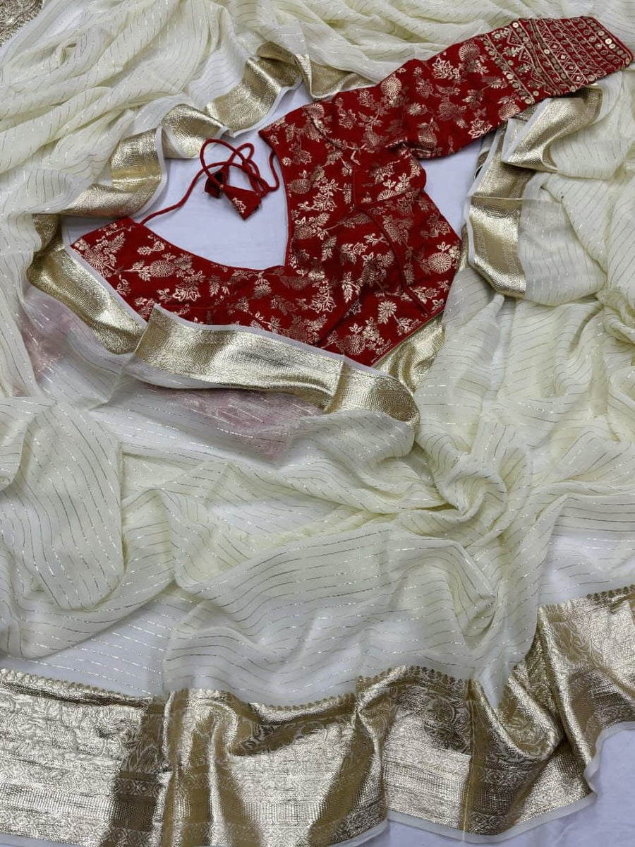 Viscose Georgette Saree - Anvitha Collections