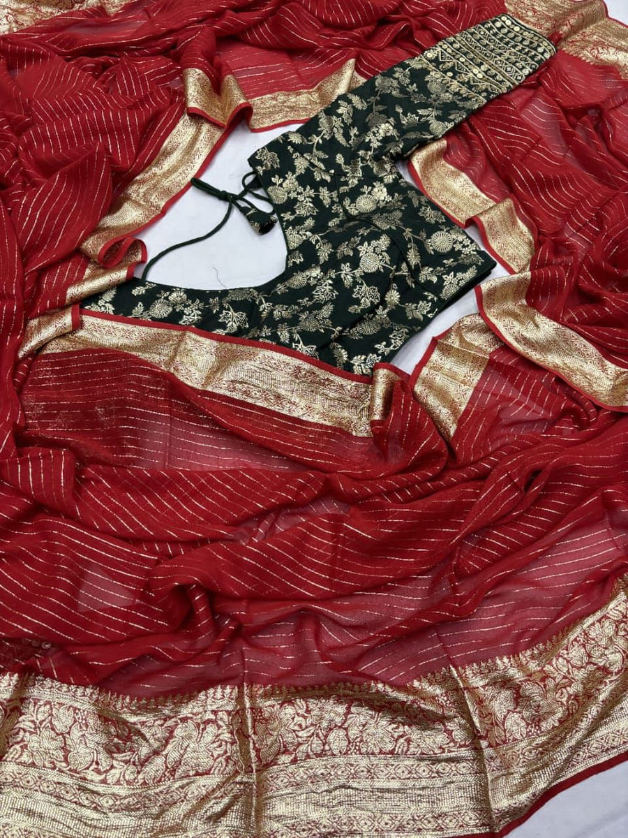 Viscose Georgette Saree - Anvitha Collections