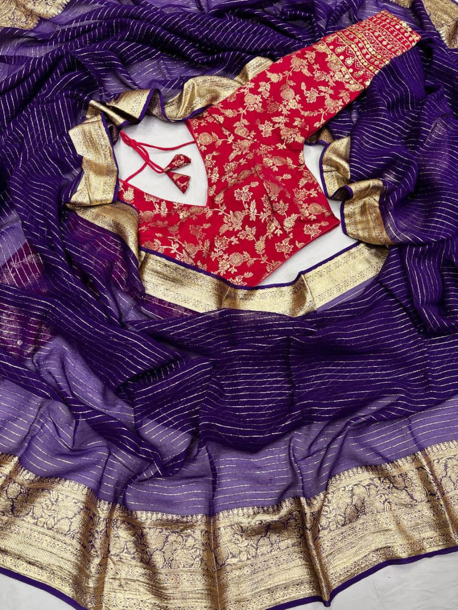Viscose Georgette Saree - Anvitha Collections