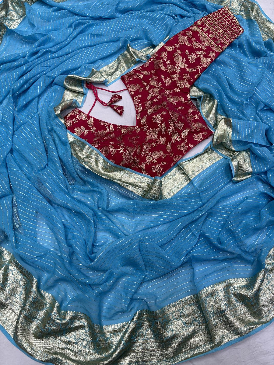 Viscose Georgette Saree - Anvitha Collections