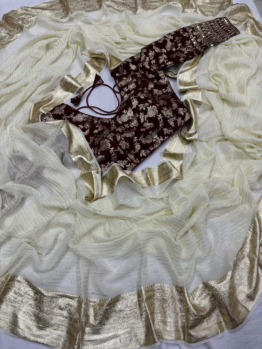 Viscose Georgette Saree - Anvitha Collections