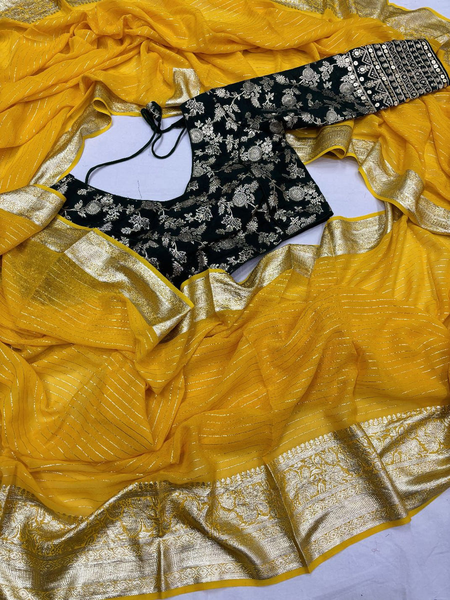 Viscose Georgette Saree - Anvitha Collections