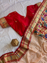 CHIKANKARI + PAITHANI - Anvitha Collections