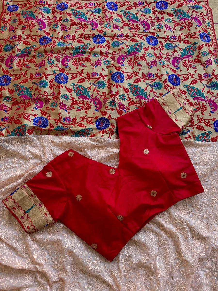 CHIKANKARI + PAITHANI - Anvitha Collections