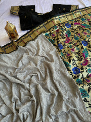 CHIKANKARI + PAITHANI - Anvitha Collections