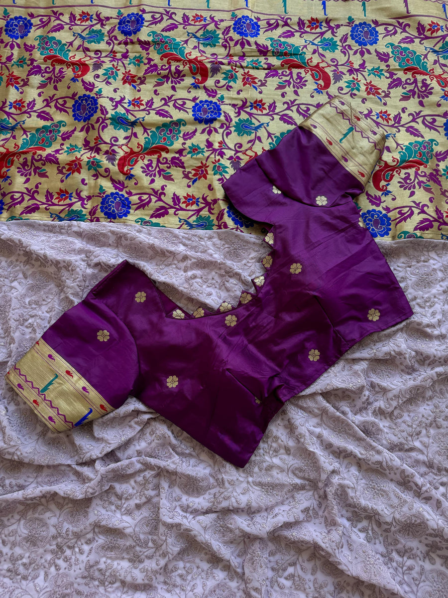CHIKANKARI + PAITHANI - Anvitha Collections