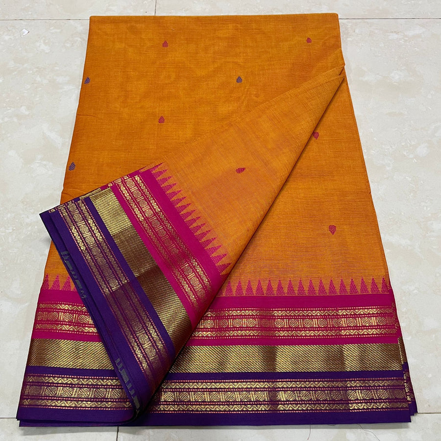 Zari border fancy Butta sarees