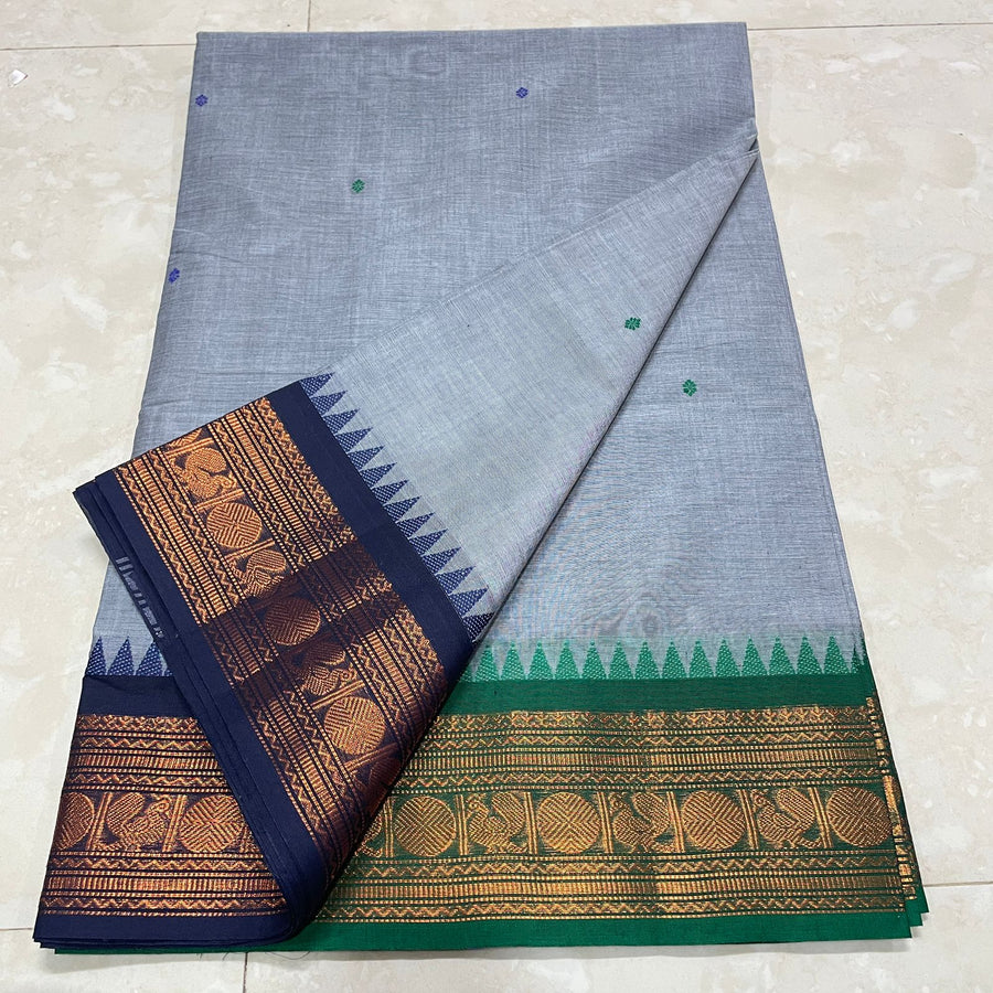 Zari border fancy Butta sarees