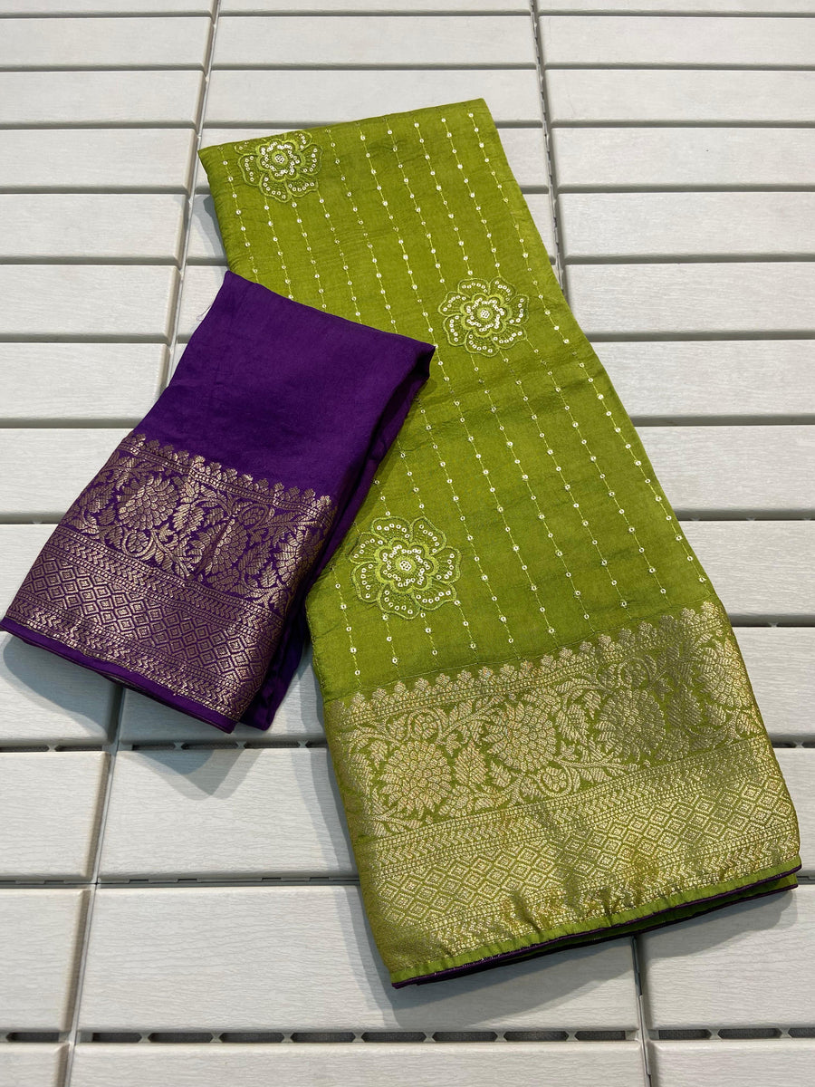 Pure Viscose Russian Dola saree - Anvitha Collections