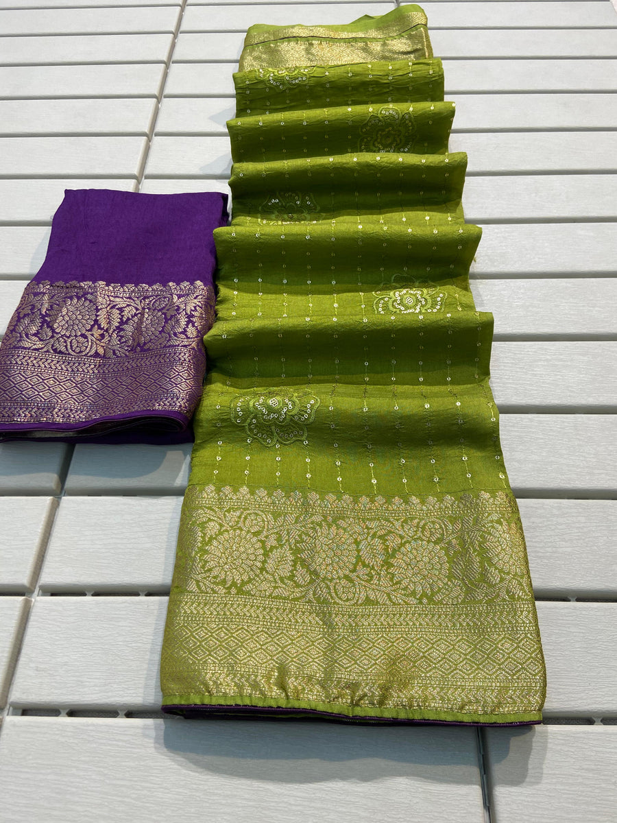 Pure Viscose Russian Dola saree - Anvitha Collections