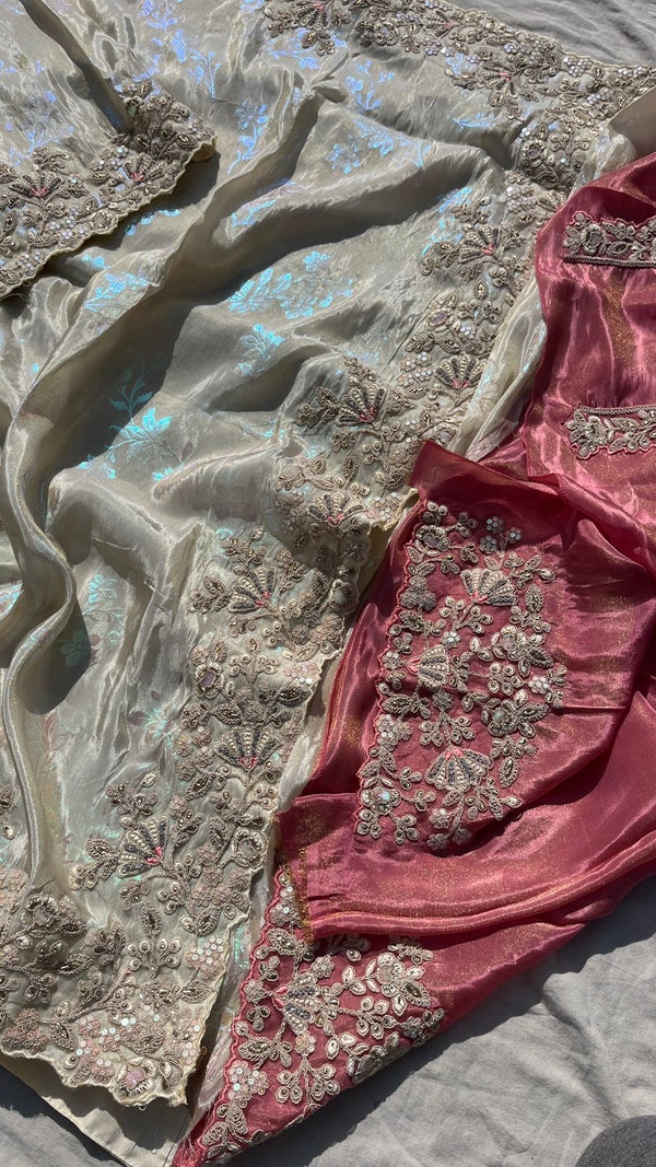 100% pure zari munga silk